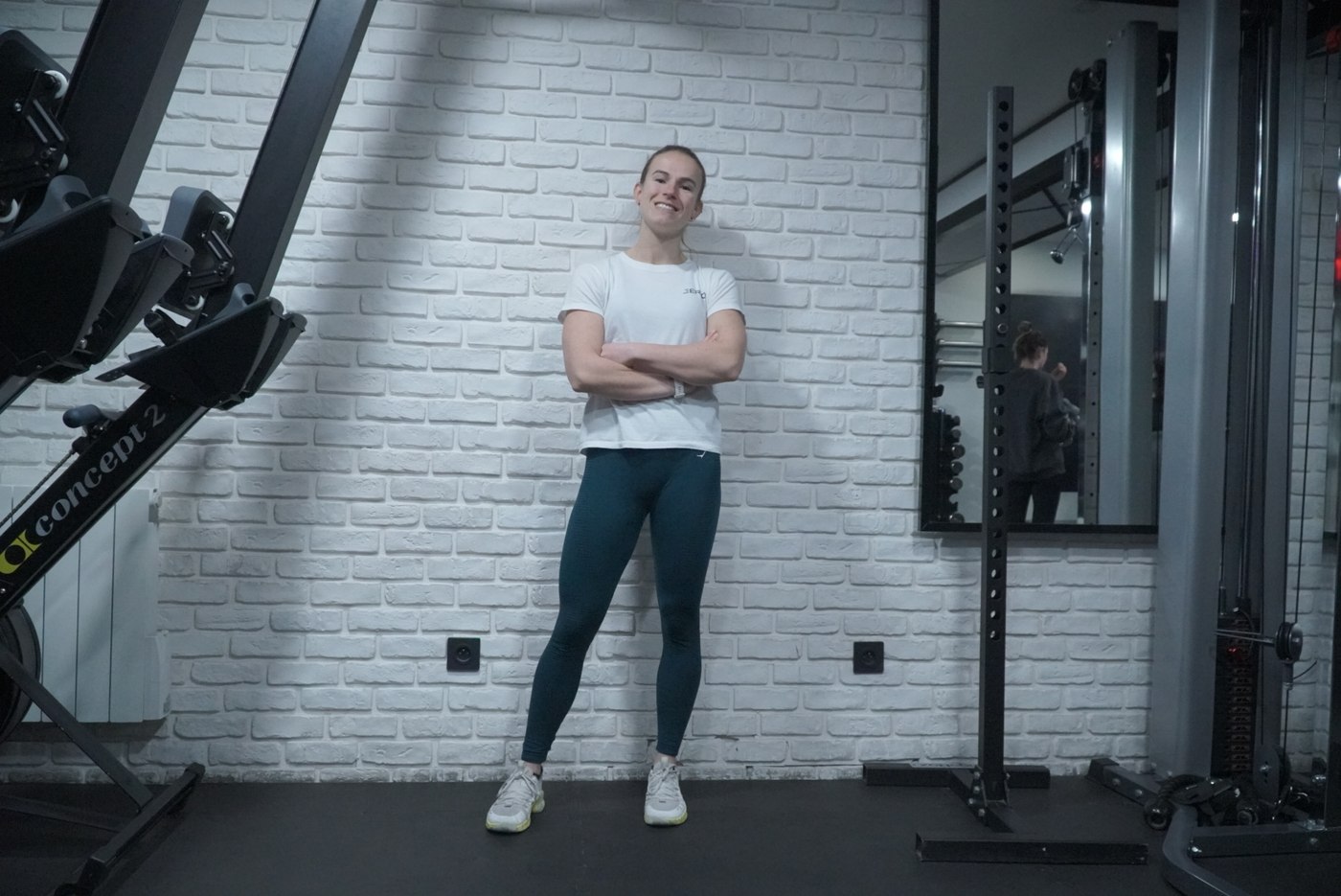 Caroline dans sa salle